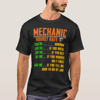 Uurtarief Shirt Funny Mechanic Shirten Gift HOURL