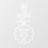 Uurtekens voor feestdagen, Kerstmis Raamsticker (Vel)