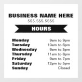 Uurvensterfolie voor bedrijven raamsticker (Vel)