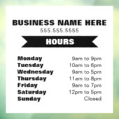 Uurvensterfolie voor bedrijven raamsticker (Vel 3)