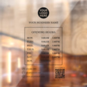 Uurvensterfolie voor kleine bedrijven raamsticker (Vel 2)