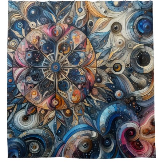 uurwerk douchegordijn (Voorkant)