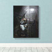 uurwerk konijn canvas afdruk (Insitu (Houten vloer))