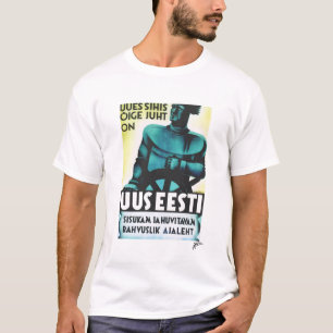 Uus Eesti "New Estonia" - Krantenblad Poster T-shirt