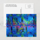 UV Art Briefkaart "Blue Temple" (Voorkant / Achterkant)