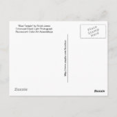 UV Art Briefkaart "Blue Temple" (Achterkant)