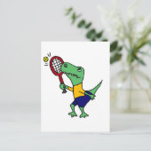 UV- Funny T-Rex Dinosaur-Cartoon voor speldenne Briefkaart (Staand voorkant)