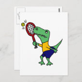 UV- Funny T-Rex Dinosaur-Cartoon voor speldenne Briefkaart (Voorkant / Achterkant)