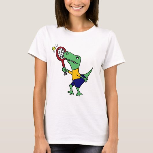 UV- Funny T-Rex Dinosaur-Cartoon voor speldenne T-shirt (Voorkant)