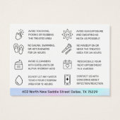 UV Gloss Holographic Eyebrow Tint Aftercare Kaart (Achterkant)