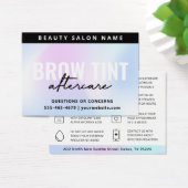 UV Gloss Holographic Eyebrow Tint Aftercare Kaart (Bureau)