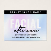 UV Gloss Holographic Facial Aftercare Kaart (Voorkant)