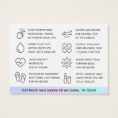 UV Gloss Holographic Needles Lips Filler Care Kaar Visitekaartje (Achterkant)