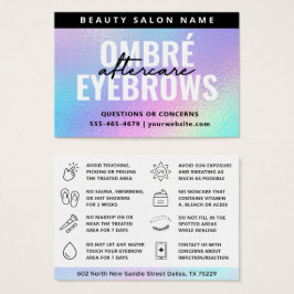 UV Gloss Holographic Ombre Powder Brows Aftercare Visitekaartje