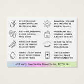 UV Gloss Rainbow Ombre Powder Brows Aftercare Visitekaartje (Achterkant)