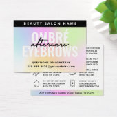 UV Gloss Rainbow Ombre Powder Brows Aftercare Visitekaartje (Bureau)