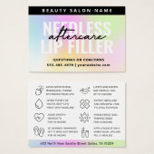 UV Gloss-regenboognaalden Lips Filler Care Kaart (Voorkant /achterkant)