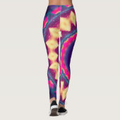 UV Reactive Neon Glow Flower Boho Rave Mandala Leggings (Achterkant)