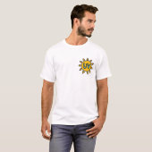 UV Summer sun-tekening voor hem witte T-Shir T-shirt (Voorkant volledig)