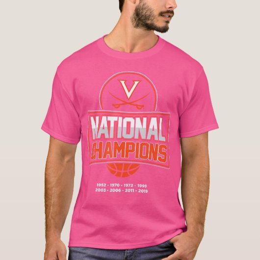 Uva Cavaliers Basketbal Nationale Kampioenen 2019  T-shirt (Voorkant)