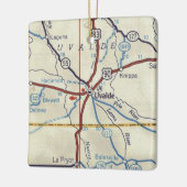 Uvalde TX kaart Keramisch Ornament (Links)