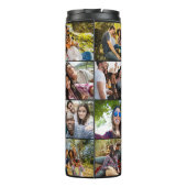 UW 10 FOTO'S & NAAM aangepaste tumbler Thermosbeker (Achterkant)