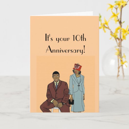 Uw 10de verjaardag kaart (Gele Bloem)