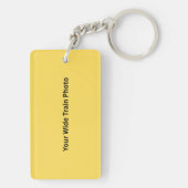 Uw 1 of 2 brede treinfoto sleutelhanger (achterkant)