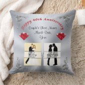 Uw 1 of 2 foto Ruby Wedding Jubileum Giften Kussen (Deken)
