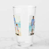 Uw 2 familiefoto's | Aangepaste naam | Tekst afdru Glas (Links)