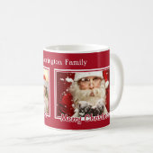 UW 2 FOTO'S EN NAAM aangepaste kerstmis-mokken Koffiemok (Voorkant rechts)