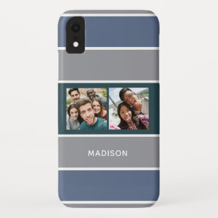 UW 2 FOTO'S EN NAAM Stripes Patroongevallen Case-Mate iPhone Case