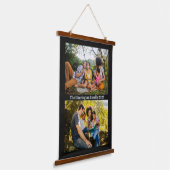 UW 2 Foto's en tekst op maat Hangend Wandkleed (Gebogen)