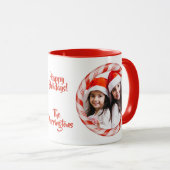 UW 2 foto's in een mok van de de douanetekst van h (Voorkant rechts)