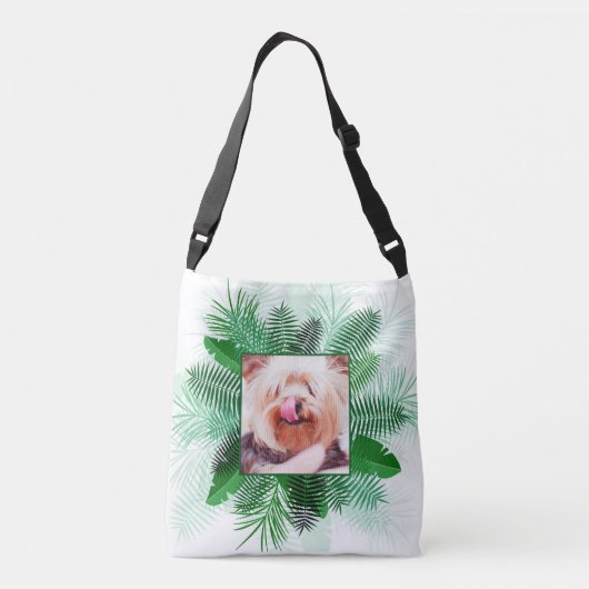 Uw 2 Foto's in Palm Leaf Lijsten aangepaste tassen (Achterkant)