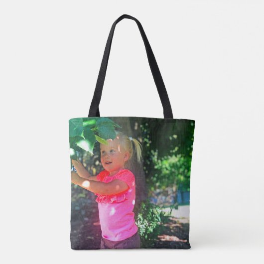 Uw 2 foto's op maat, volledige afdrukken tote bag (Achterkant)