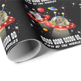 Uw 2 katten in een Alien Spaceship UFO Sci Fi Scen Cadeaupapier