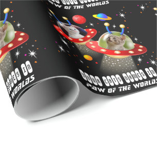 Uw 2 katten in een Alien Spaceship UFO Sci Fi Scen Cadeaupapier