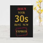 Uw 30-jaren zijn verlopen kaart (Gele Bloem)