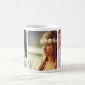 Uw 3 foto's afgeronde Sjabloon Mok (Center)