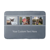 UW 3 FOTO'S EN aangepaste TEKST-badmatten Badmat (Voorkant)