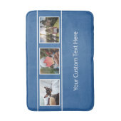 UW 3 FOTO'S EN aangepaste TEKST-badmatten Badmat (Voorkant Verticaal)