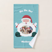 UW 3 foto's en noem aangepaste kersthanddoekset Bad Handdoek (Handdoek)