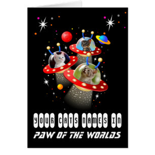 Uw 3 katten in een Alien Spaceship UFO Sci Fi Scen