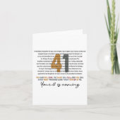 Uw 41 komt Gods geloof Christelijk Kaart (Voorkant)