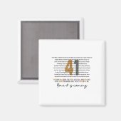 Uw 41 komt Gods geloof Christelijk Magneet (Voorkant / Achterkant)