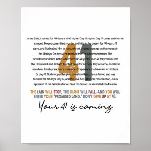 Uw 41 komt Gods geloof Christelijk Poster