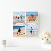 Uw 4 Familie van de Naam van de Tekst van de Colla Vierkante Klok (Huis)