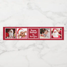 UW 4 foto's aangepaste tekstopetiketten Waterfles Etiket