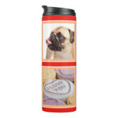 UW 4 FOTOS aangepaste tumbler Thermosbeker (Geroteerd rechts)